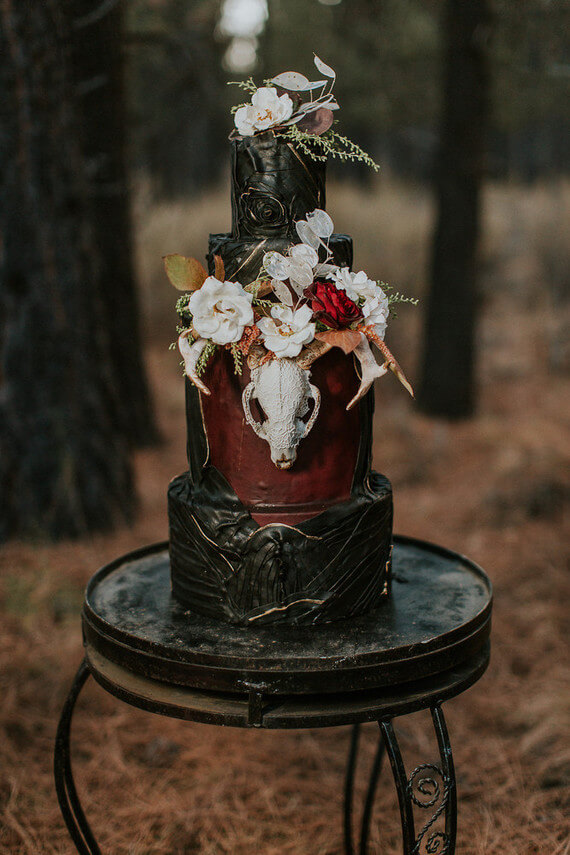 gothic style gothic wedding cake