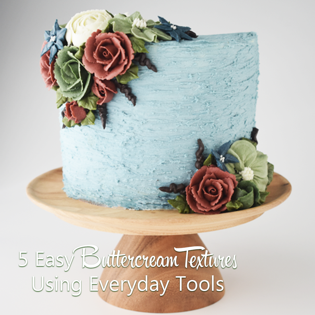 Adding Texture onto Buttercream Cakes - Rustic Buttercream, Texture Comb  and Using Stencils - YouTube