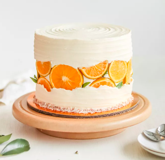 Orange Cardamom Cake - Gretchen's Vegan Bakery
