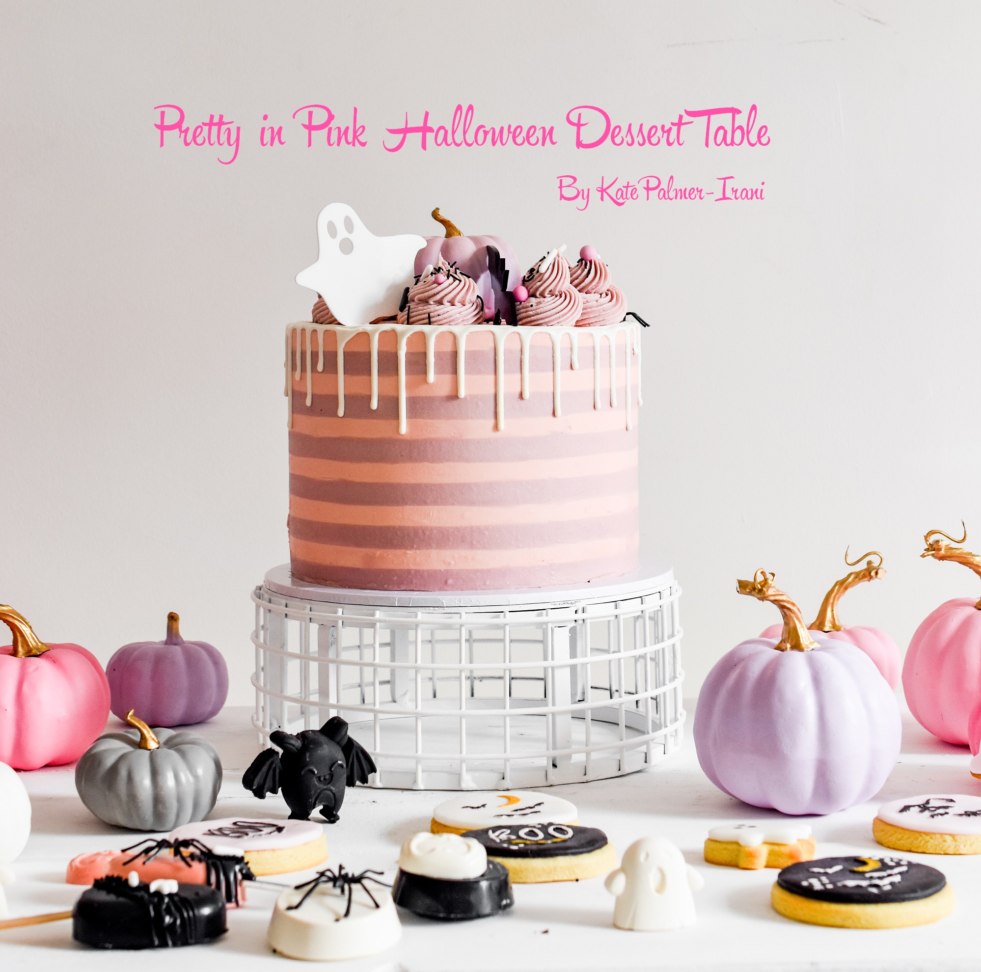 Pretty in Pink Halloween Dessert Table - American Cake Decorating