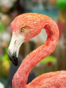 sculpted flamingo cake