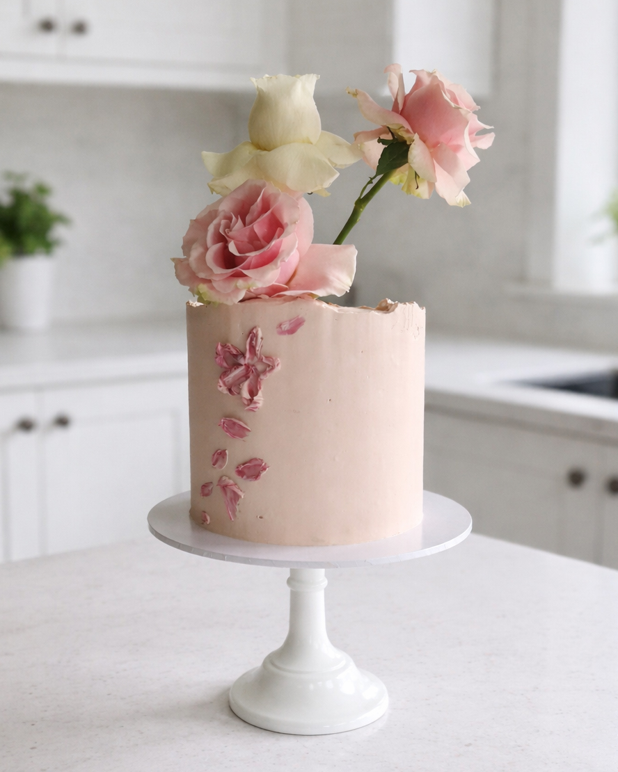 easy pink ganache cake