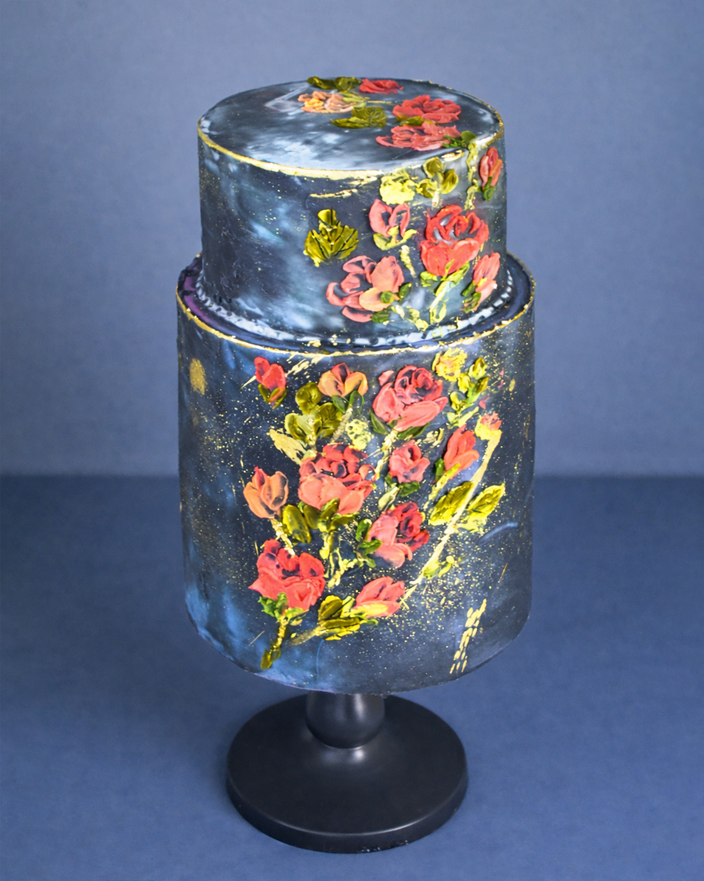 knife painted buttercream rose tutorial