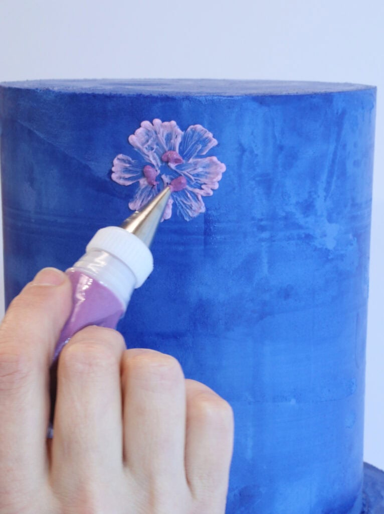 buttercream brush embroidery for cake decorating