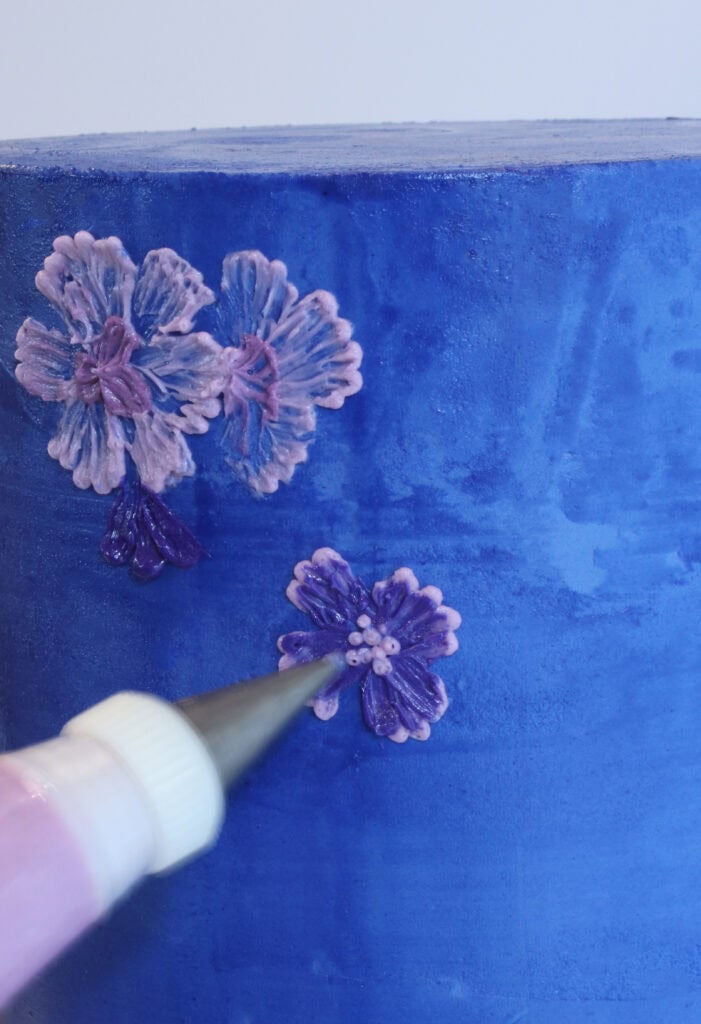 buttercream brush embroidery for cake decorating
