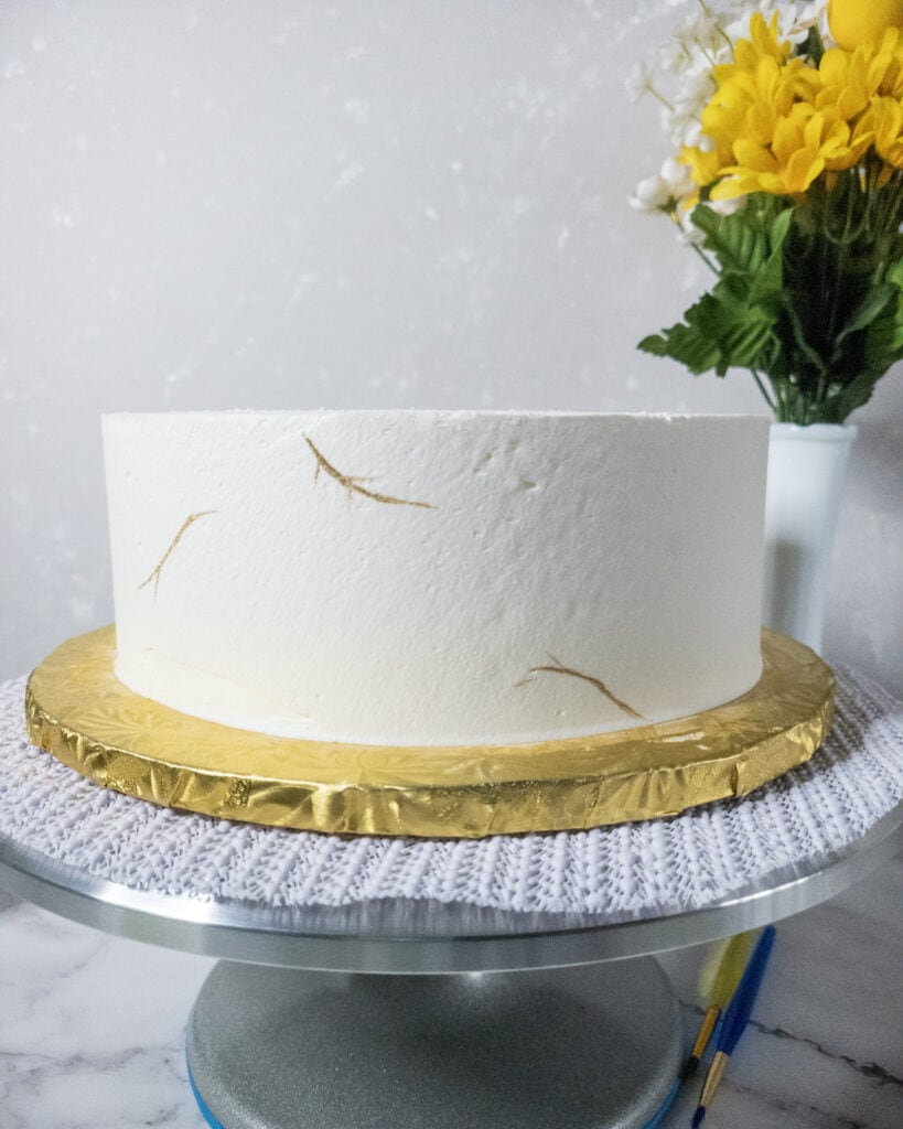 Painted Amalfi Coast Cake Lemons - Step 1