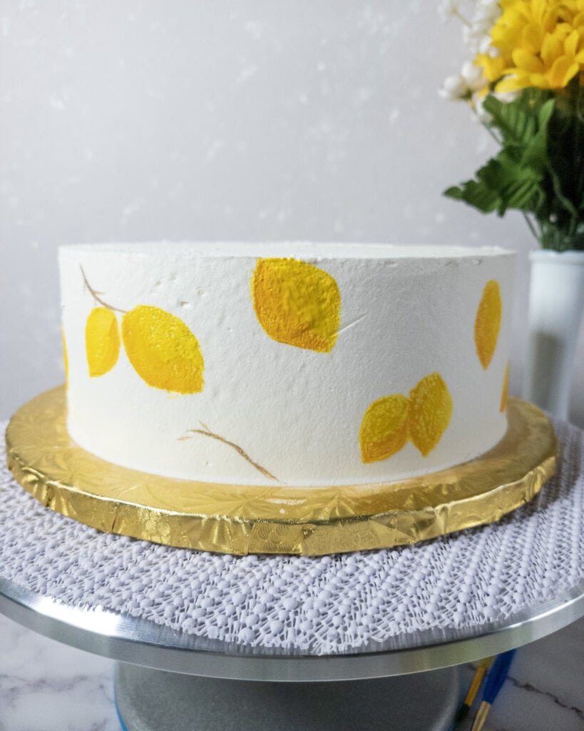 Painted Amalfi Coast Cake Lemons - Step 3
