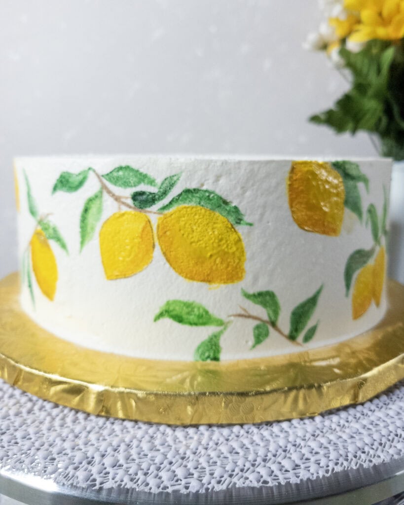 Painted Amalfi Coast Cake Lemons - Step 6