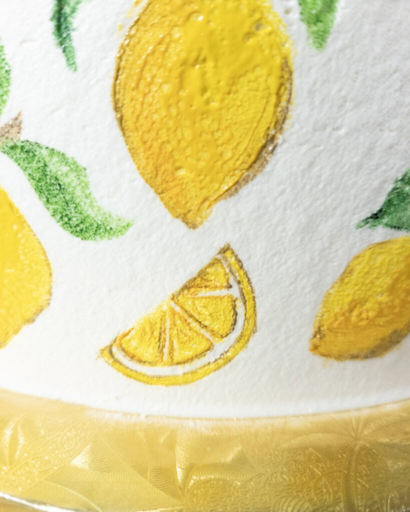 Painted Amalfi Coast Cake Lemon Slices- Step 2