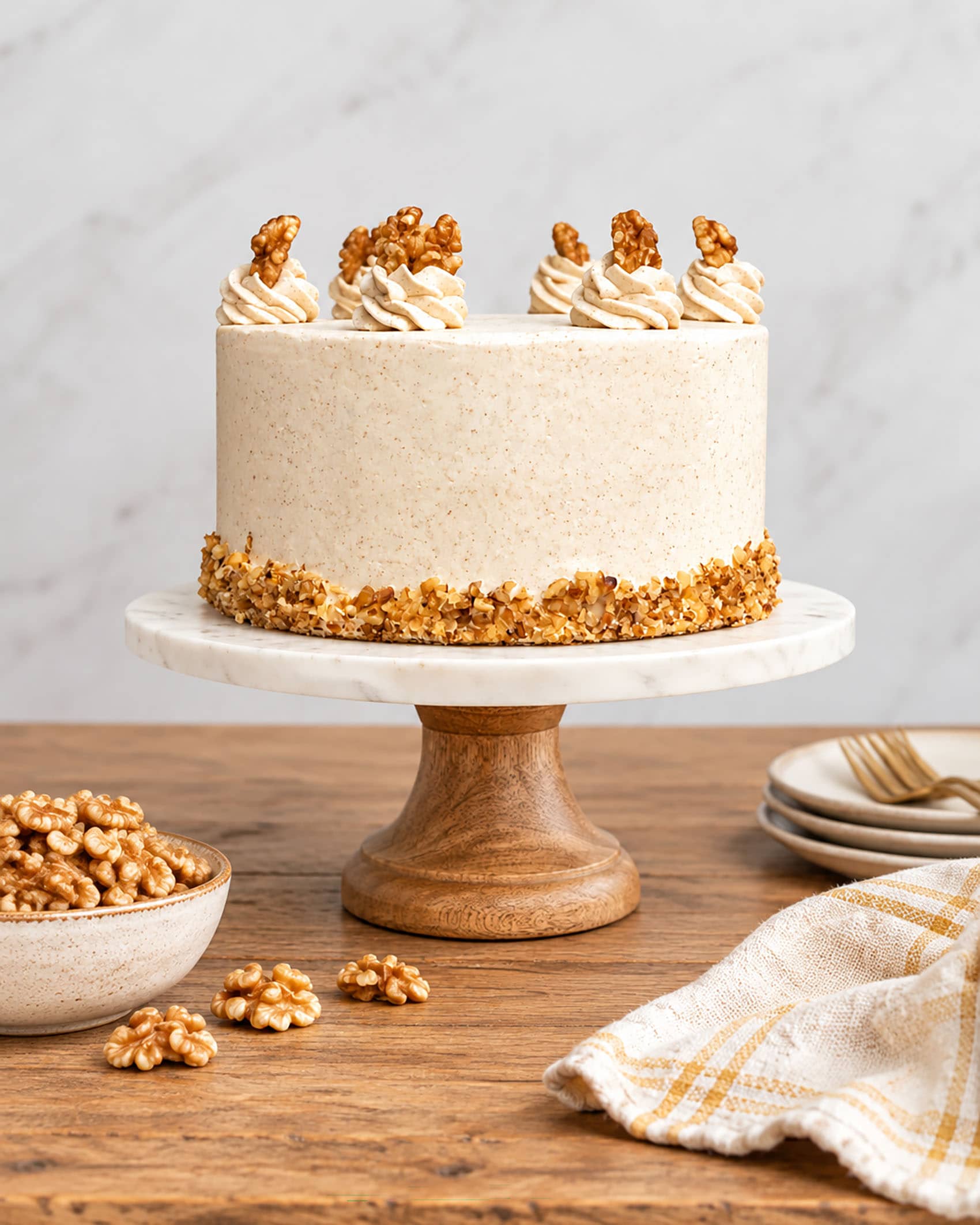 banana walnut layer cake